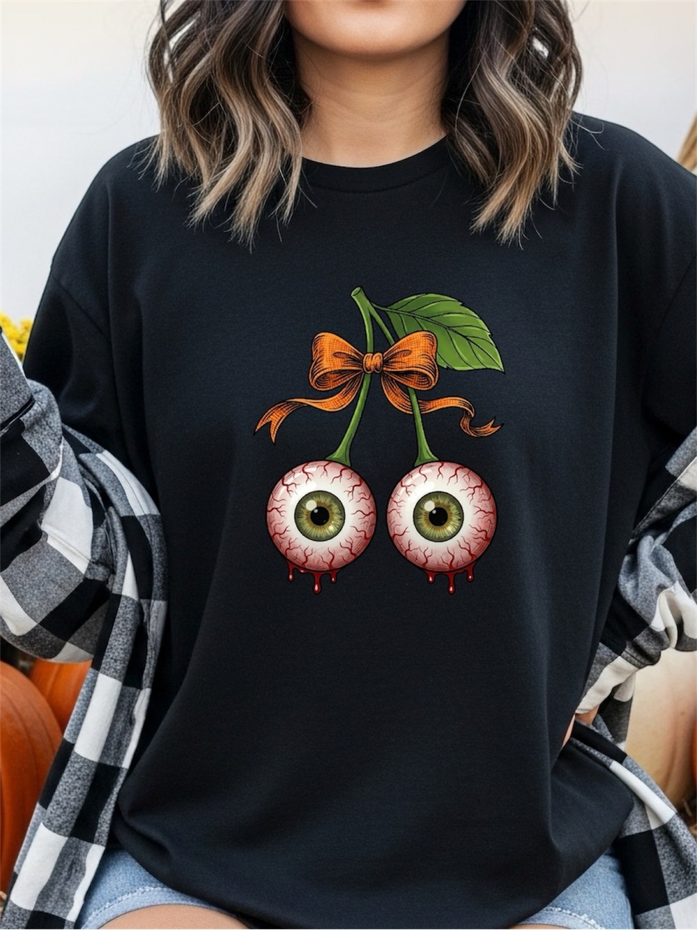 Spooky Halloween Skull Graphic Tee - Black NEW made to order as m lxl pick 1